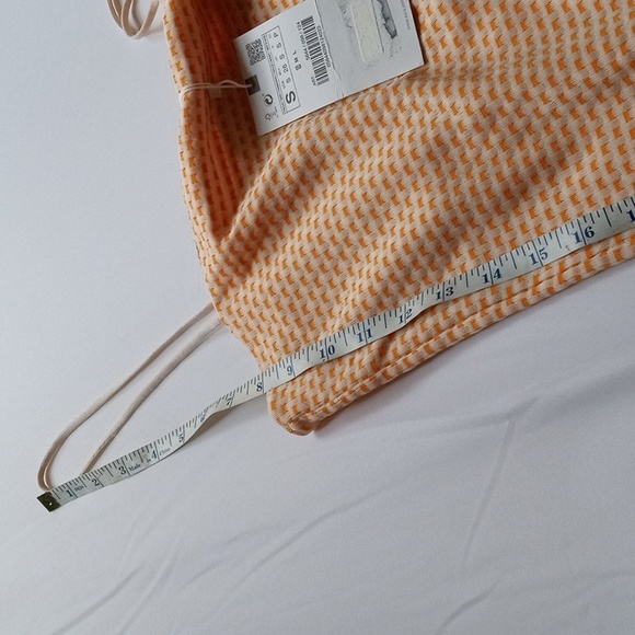 Zara NWT strappy dress orange and cream - Picture 7 of 10